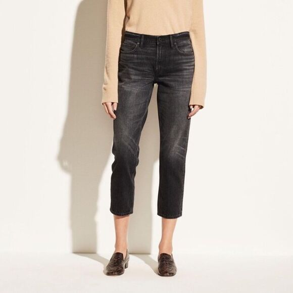 Vince Tomboy Jeans Size 29 Knight Wash Cropped Straight Leg Denim - Picture 1 of 7